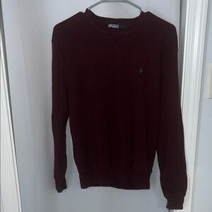 Polo by Ralph Lauren Men's Dark Red Crewneck Sweater